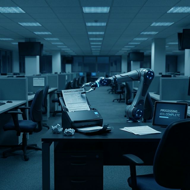 Empty desk, automated processing