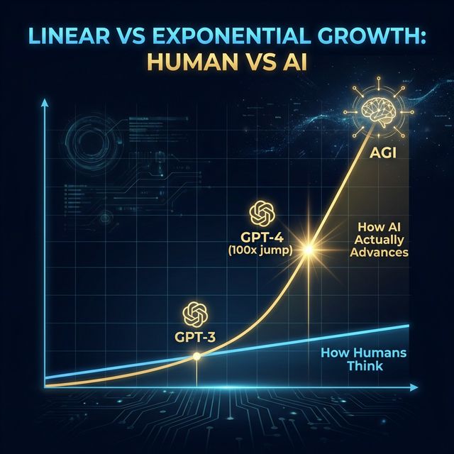 Linear vs exponential growth curves