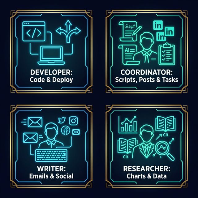 Agent contribution breakdown — who built what